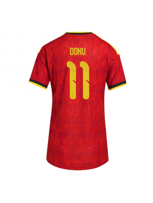 Belgien Jeremy Doku #11 Replika Hemmakläder Dam VM 2026 Kortärmad Belgien Jeremy Doku #11 Replika Hemmakläder Dam VM 2026 Kortärmad